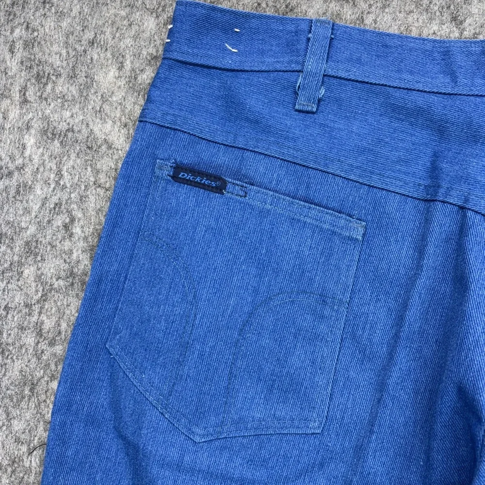 True Vintage 1970s Dickies Chino Work Pants Navy Blue Talon Zipper Men's 36 x 33